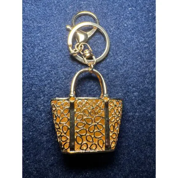 Handbag Rhinestone and Enamel Key Chain - Picture 6 of 7